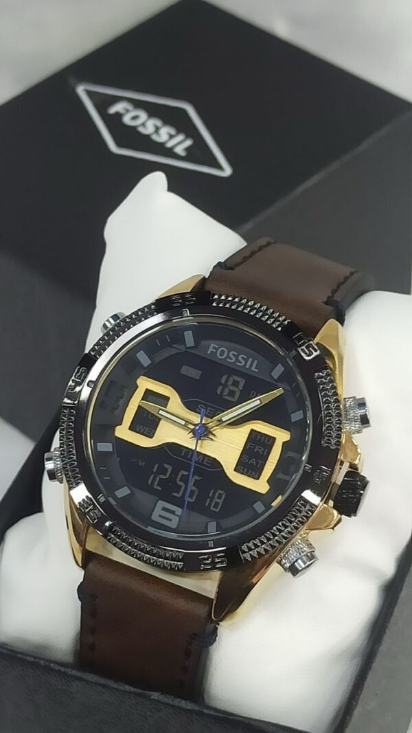 Reloj Fossil con correa de cuero - Imagen 2
