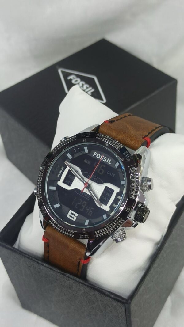 Reloj Fossil con correa de cuero - Imagen 5